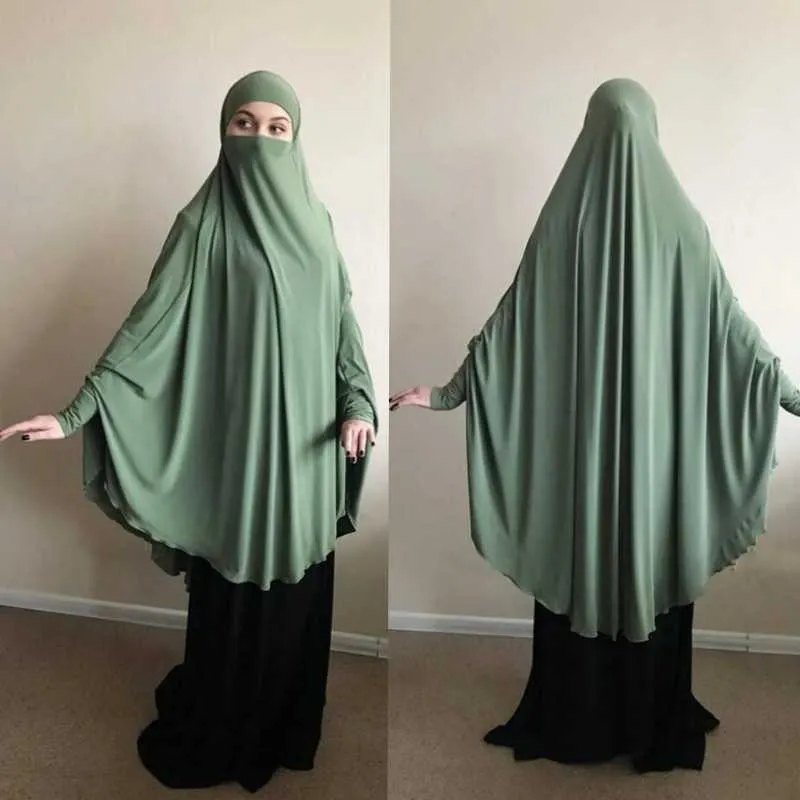 Etnisk Kläder Muslim Lång Khimar Ramadan Formell Bön Garment Hijab Women Niqab Burka Islamic Arab Namaz Musulman Eid Jilbab Djellaba