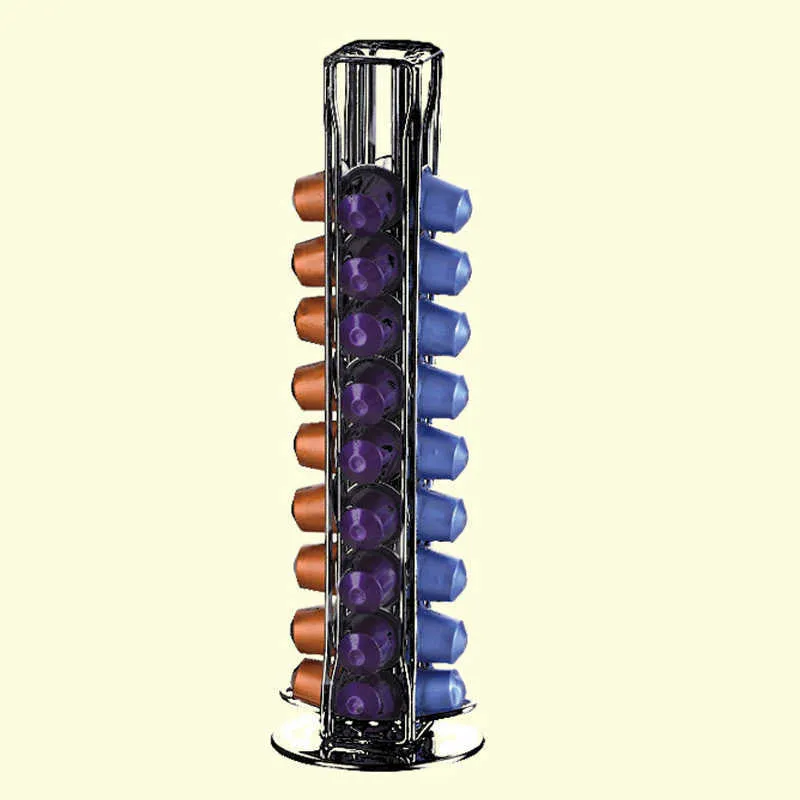 Café Prático Dispensing Tower Stand Para 40 Nespresso Capsules Armazenamento POD Holder SoPorte Capsulas Nespresso