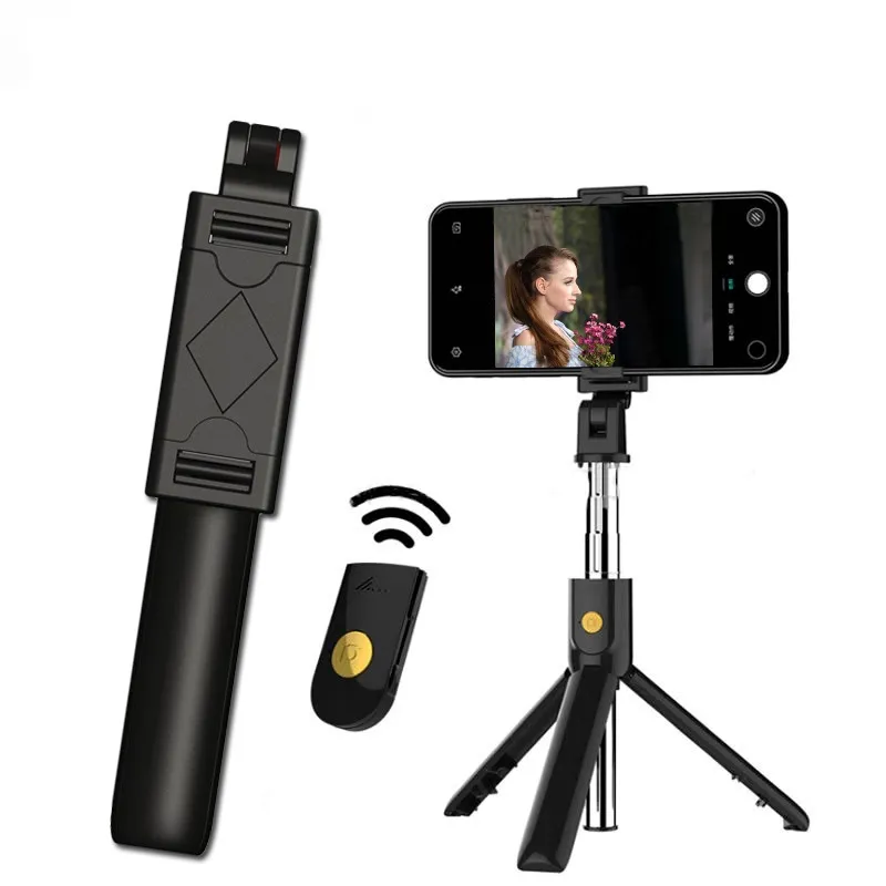 3 in 1 Wireless Bluetooth Selfie Stick Monopod for iphone/Android/Huawei Foldable Handheld Monopod Shutter Remote Extendable Mini Tripod