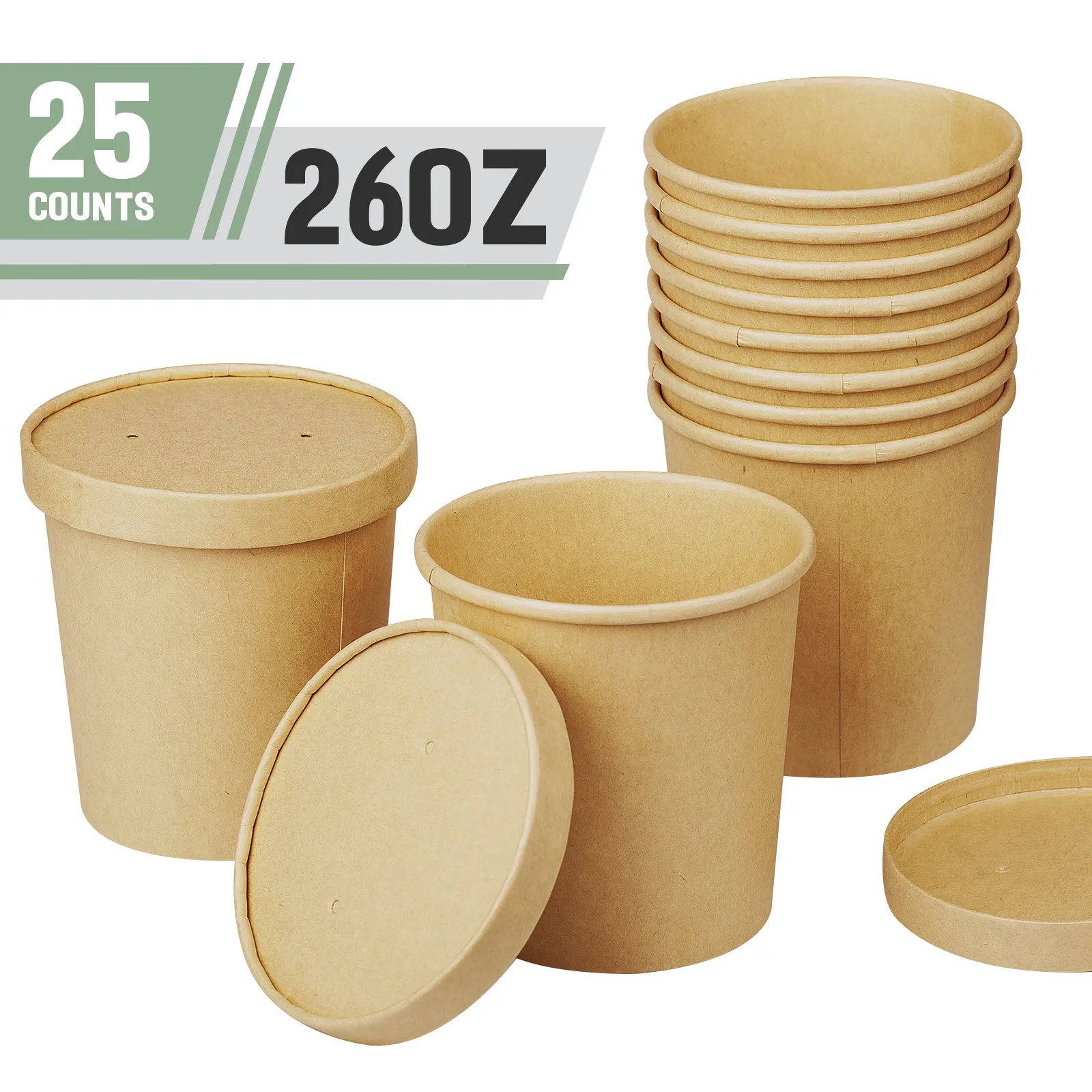 Wholesale Disposable Bowls With Lids Packaging Dinner Service 25 Pack