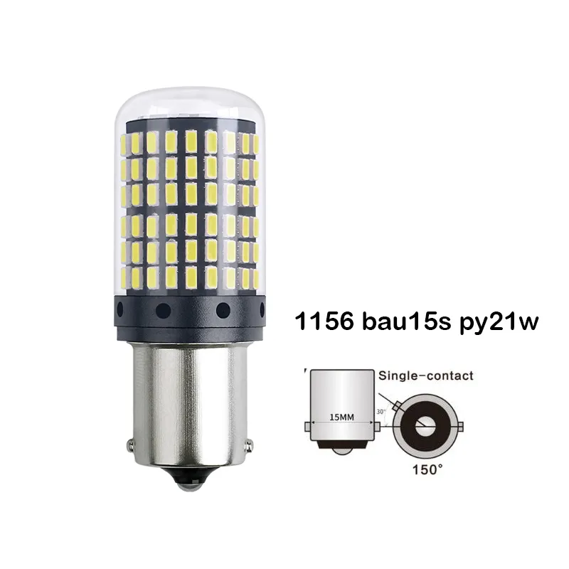 1X 3014 144SMD Canbus S25 1156 Ba15s P21W LED Bay15D Bau15s Py21W Lamp T20  LED 7440 W21W W21/5W LED Bulbs for Turn Signal Light - China 7440 W21W  W21/5W, S25 1156 Ba15s