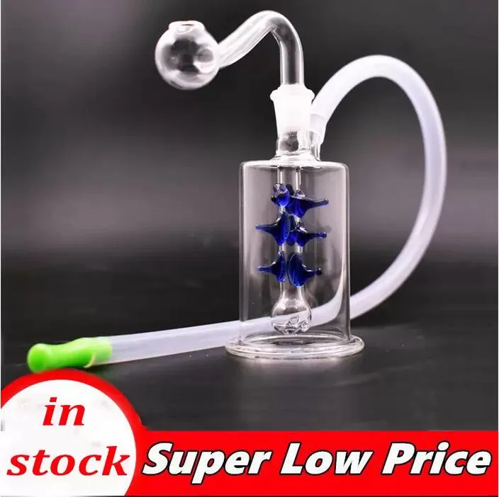 Glass Dab Rigs Oil Burner Mini Hookah Smoking Pipe Bong Hand Craft Art Shisha ash catcher with male glass oil burner pipes and silicone hose
