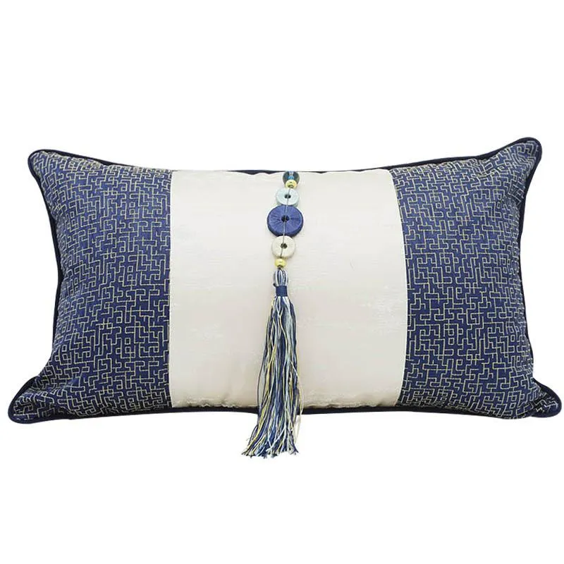 Poduszka/poduszka dekoracyjna Jacquard w kratę poduszka na poduszka luksusowa lekka sofa