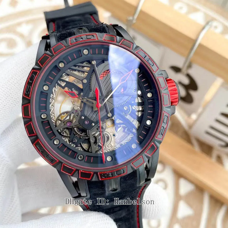 En Kaliteli Erkek İzle Otomatik Hareket Duoton İskelet Arayışı Luxusuhr Çok Fonksiyonlu Tourbillon Koltwatches Kauçuk Bant OROLOGI235X