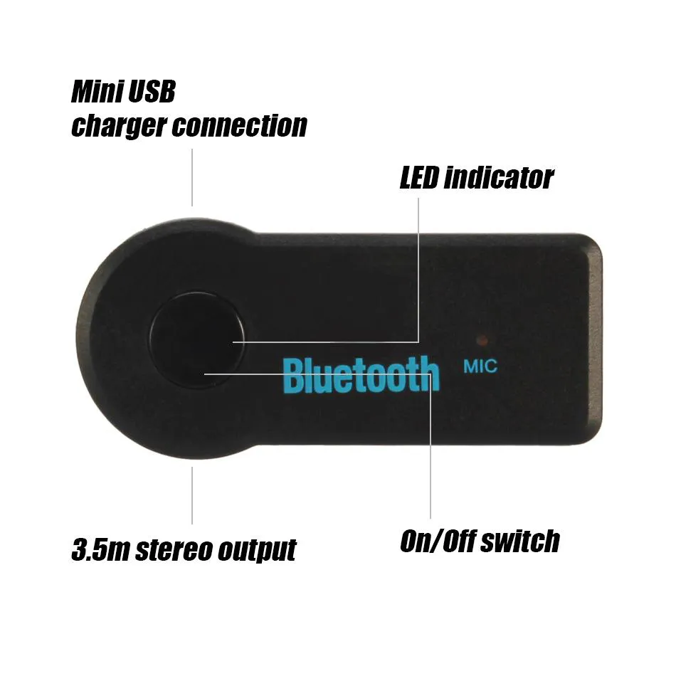 Universal 3.5mm Car Kit A2DP Wireless FM Bluetooth Transmitters AUX Audio  Music Receiver Adapter Handsfree With Mic For Phone MP3 Retail Box From  1,42 €
