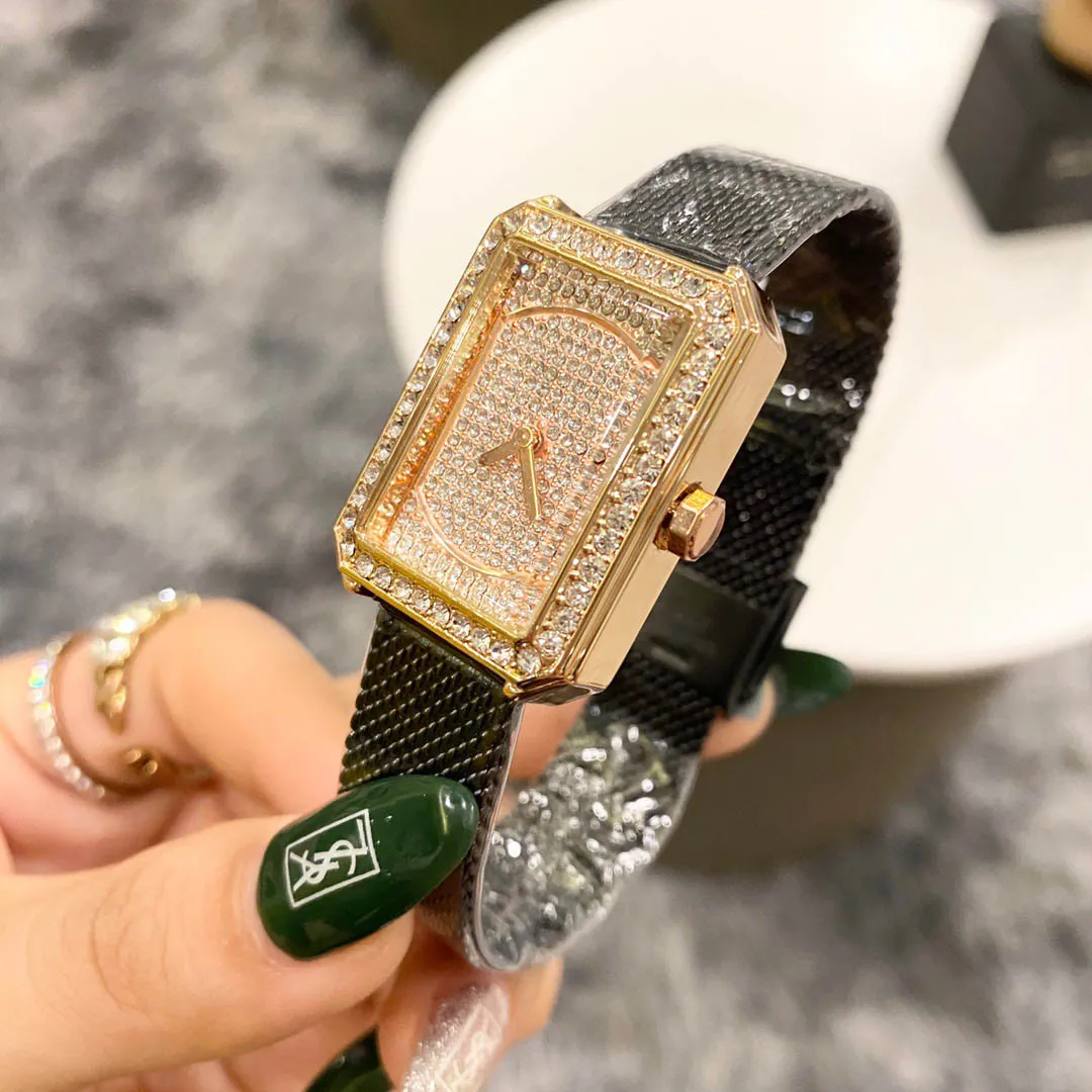Popular Casual Top Brand Quartz Wrist Watch For Women Girl Crystal