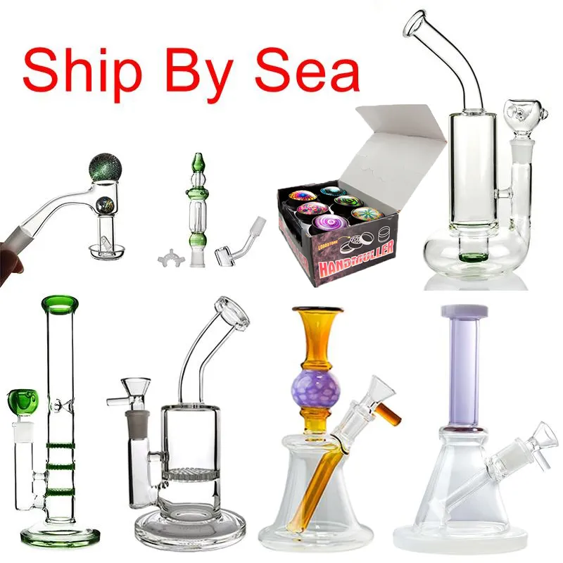 Schip op zee Hookahs Hoofddienst Glas Bong Tornado Perc Klein Dikke beker Bongs Oil DAB Rigs Waterleidingen met Kom kunnen gemengd stijlen