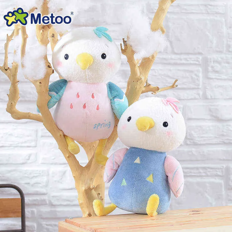 Metoo – poupée Kawaii de 22CM pour filles, animaux de dessin animé mignons, oiseaux en peluche, jouets en peluche pour enfants, cadeau de noël et d'anniversaire