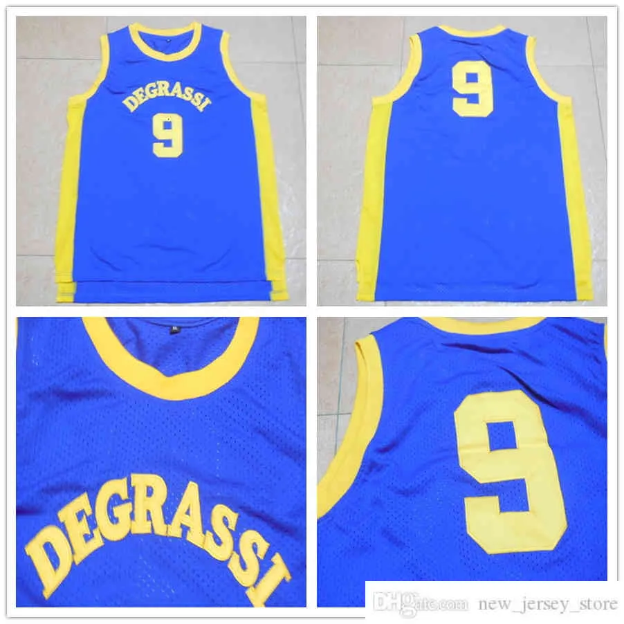 Mens Movie Jerseys Jimmy Brooks Basketball Jersey # 9 Drake Degrassi Community HS Vest All Stitched Retro Storlek S-XXL