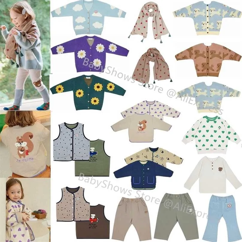 Toddler Sweaters Ps Brand Höst Vinter Kids Boy Hoodies Jacka Barn Tjej Sticka Cardigan Coat Trousers Baby T Shirt Kläder 211025