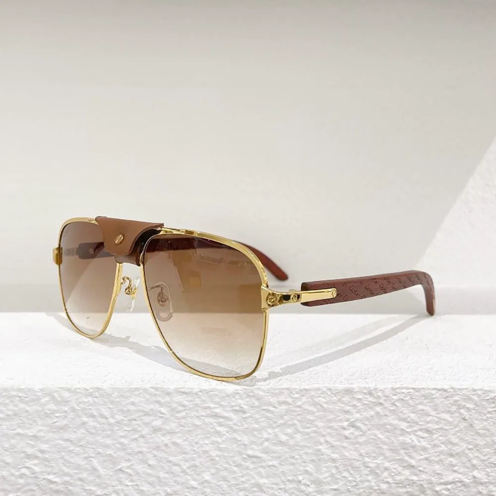 Wooden classic luxury designer wide sunglasses Framed Frame Ultralight Glasses Business Casual Men Women Gold Silver Coffee Rimless Eyeglasses Original Box 2021