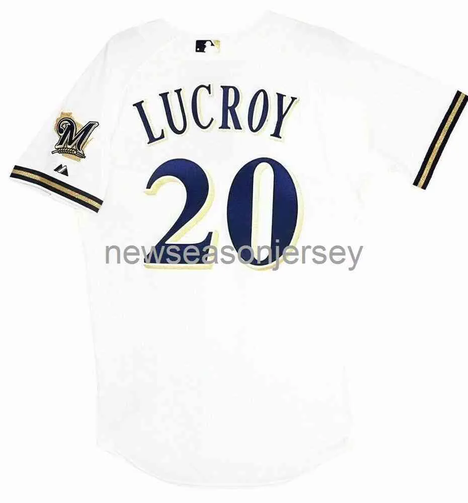 Gestikte retro jersey JONATHAN LUCROY COOL BASE JERSEY Heren Dames Jeugd Baseball Jersey XS-5XL 6XL