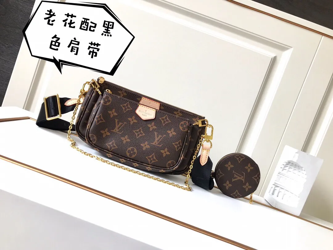 Nuevo Bolso De Mano Louis vuitton LV Para Mujer Hombro Cadena Cartera Lisa  Cuero Genuino 99