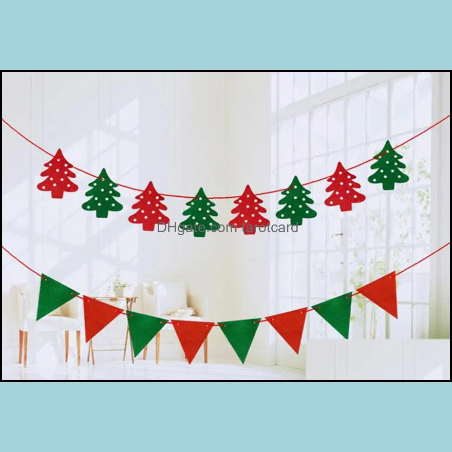 High Quality Christmas Hanging Flag Santa Claus Flags Christmas Wall Hanging Decoration Ornaments Hotel Bar Market Supermarket Scene