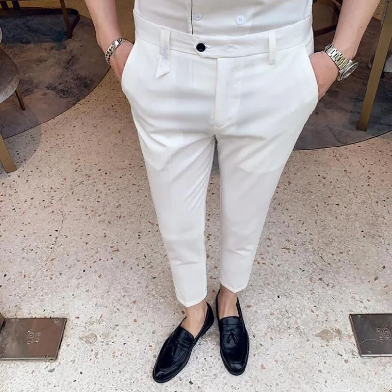 Compra Trajes Para Hombres Blazers 2022 Vestido De Estilo Británico Traje Pantalón  Hombre Hombre Brecha Diseñador Caballeros Negocio Casual Trabajo Pantalones  Blanco Negro Barato | Entrega Rápida Y Calidad | Es.Dhgate