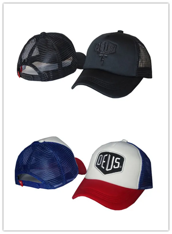 Le plus récent DEUS Skull Mesh Strapback Unisexe Broderie 6 Panneau Snapback Chapeaux Golf Sport Marque Casquettes De Baseball Gorras Bones Hommes En Plein Air Femmes Adultes