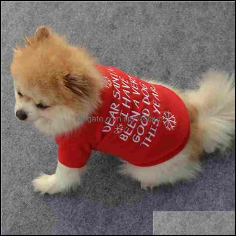 Cute Pet Dog Christmas Gifts Clothes Red Dog Apparel Polar Fleece Clothing T shirt Jumpsuit Puppy Costume Outfit Pet Supply