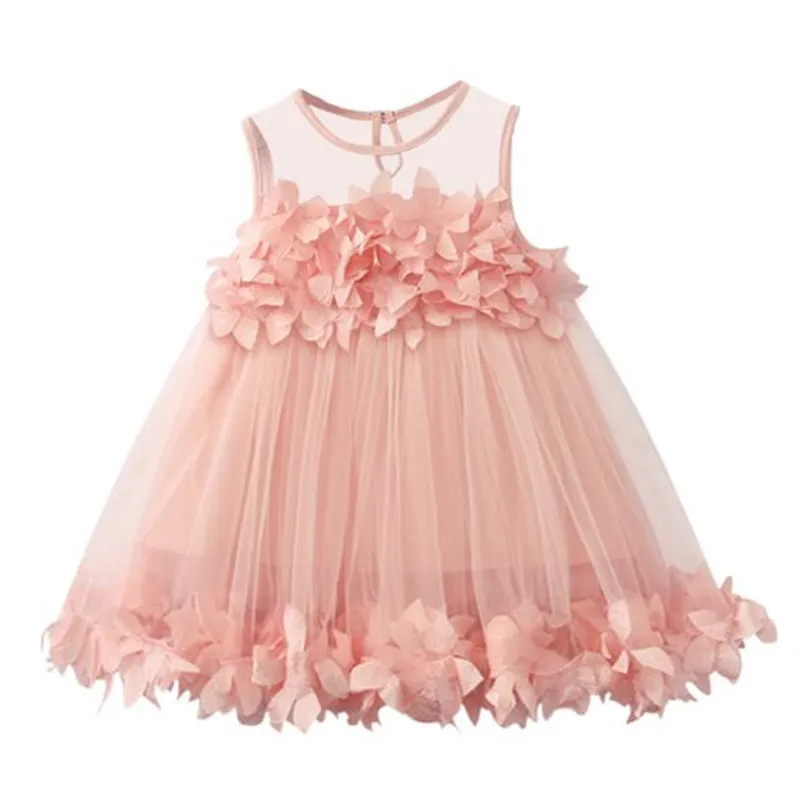 Flower Tulle Dress Baby Designer Clothes Kids Princess Dress Clothe