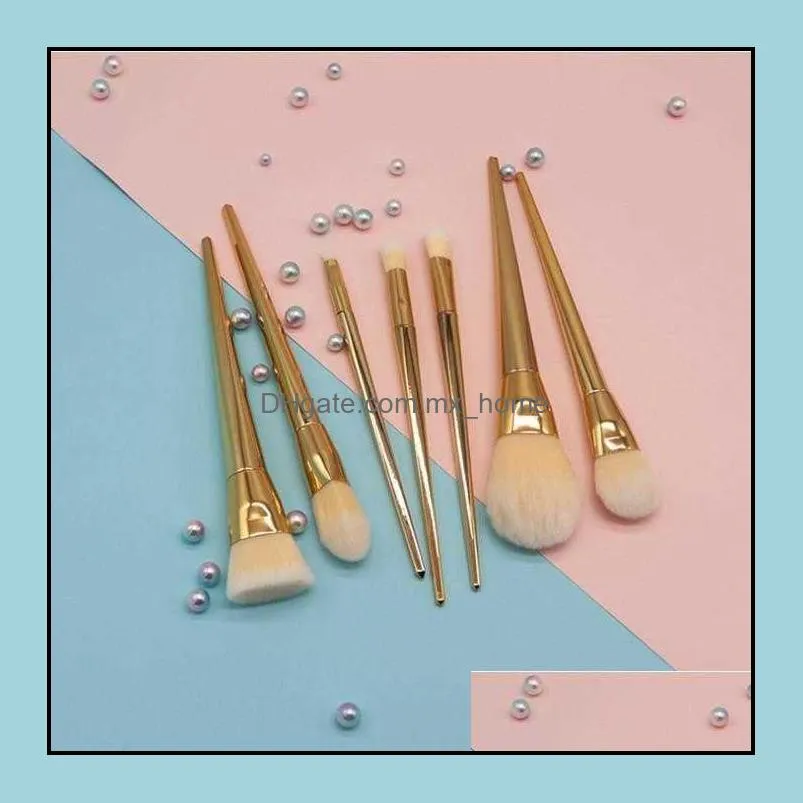 Brushes Flame Diamond Sets With Mental Handle Blue dark Soft Face Make Up Brush Eyebrow eyeshadow Powder Makeup YHM356 VBGG