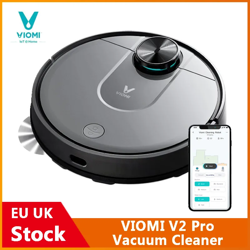 EU IN STOCK Viomi V2 Pro Robot Vacuum Cleaner Mop Master Mi Home APP Control 2100Pa Suction Laser Navigation Cleaning and Mopping Wipe