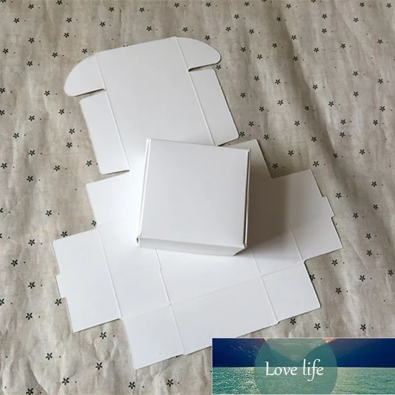 Boîte à savon en papier kraft blanc, 12 tailles, 100 pièces/lot, petits cartons à bijoux/boîtes d'avion pour huiles essentielles