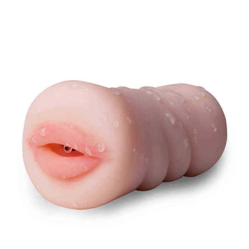 NXY Mężczyźni Masturbatorzy Męski Masturbacja Puchar Realistyczne Głębokie Gardło Masturbator Silikon Sztuczny Wagina Usta Anal Sex Doustne Toy 1214