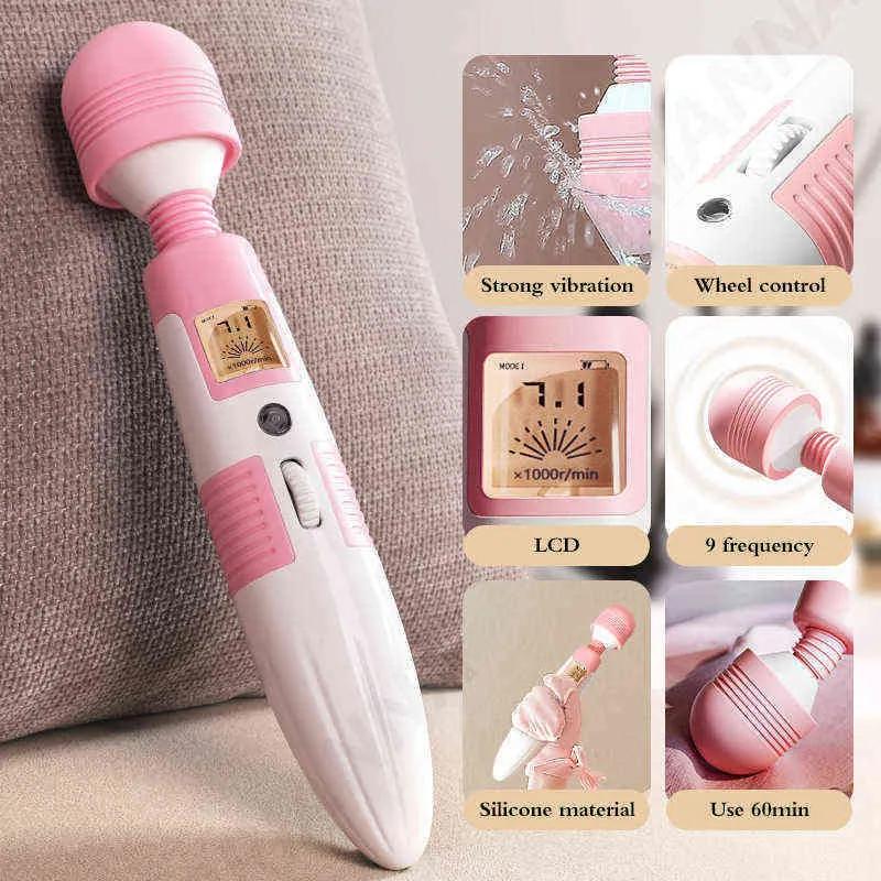 Nxy Sex Vibrators Japon Grand Vibrateur Femme Lcd Cadeau g Spot Puissant Stimulateur De Clitoris Jouets pour Adultes 18 Femmes Boutique 1208