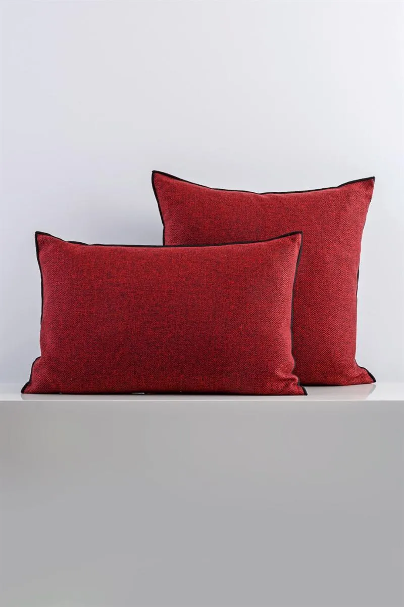 Kudde / dekorativ kudde röd sillben kuddehölje 50x50 35x55cm 1 pc mjuk bekväm dekorativ trendig kuddväska vardagsrums soffa thr