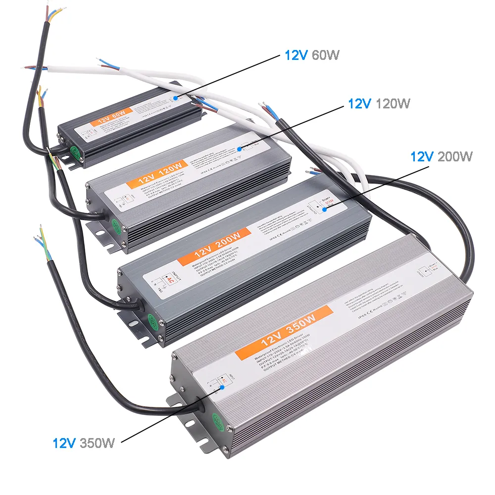 Controlador LED de 60 vatios impermeable IP67 adaptador de Controlador LED de 60 vatios impermeable IP67 adaptador de