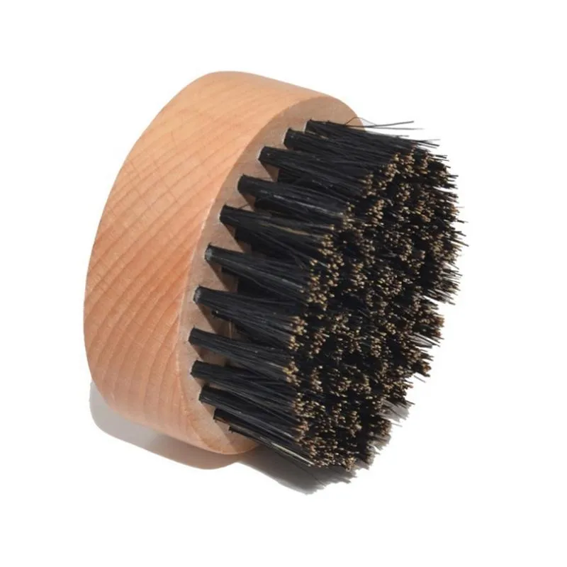 Wood bristle brush oil headbrush Men`s beard brushes cleaning scrubbers