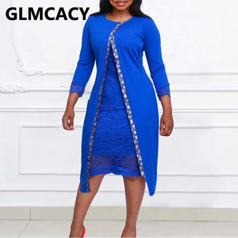 Long Sleeve Lace Business Casual Midi Dress for Women with V-Neck and Puff  Sleeves from Dhgate Basic & Casual Dresses - price 53.82