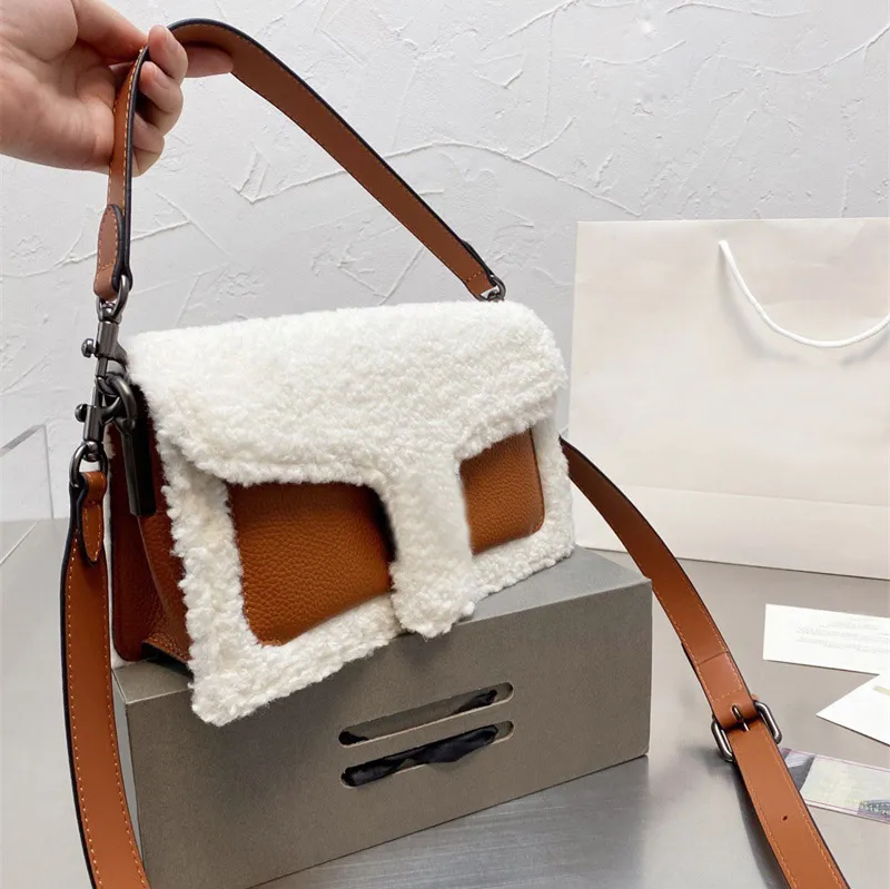디자이너 핸드백 고품질 레이디 숄더 가방 플러시 천재 가방 패션 버클 조각 여성 토트 크기 27cm 벨트 상자