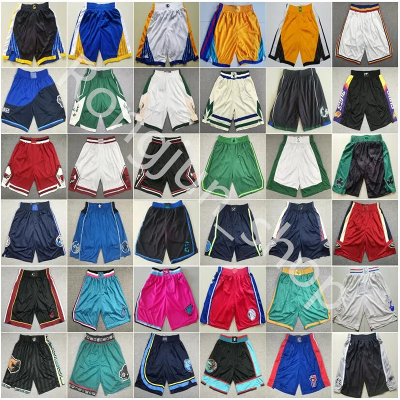 Pantalones cortos deportivos para hombre, equipo de baloncesto, sin bolsillo, pantalones de chándal cortos atléticos, bordado, negro, blanco, rojo, azul, talla S M L XL XXL