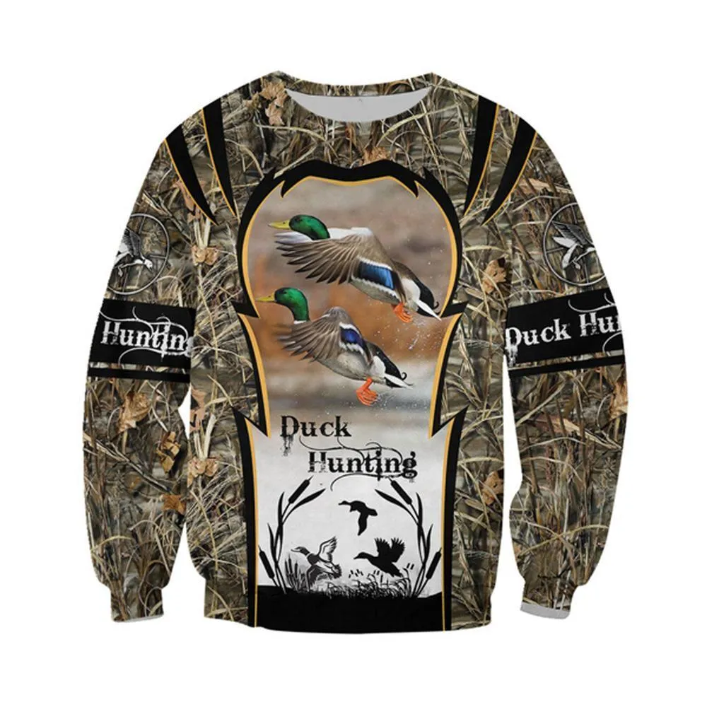 Harajuku Fashion 3D Printed Animal Duck Hunting Realtree Hoodie