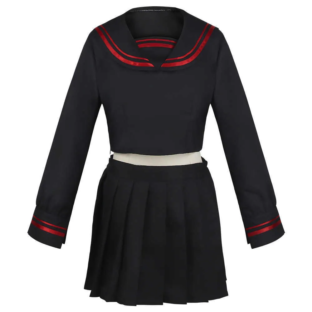 Anime Tokyo Revenkers Shiba Yuzuha Sailor School Uniform Meisjes Rok Pak Cosplay Kostuum Damesjurk Black Y0913