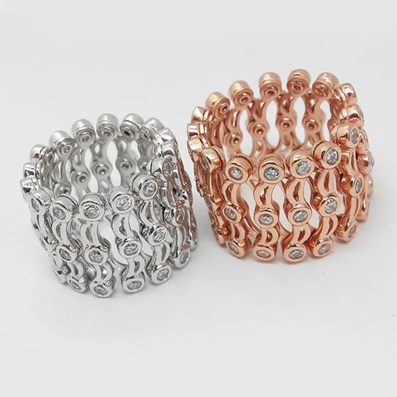 New Fashion Hip Hop Jewelry Bling Iced Out Wonderlife 2 In 1 Magic Ring Bracelet Telescopic Rings Change Girlfriend Gift for Women and Men