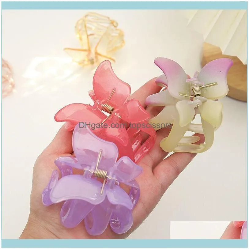 Butterfly Hair Clip Super Fairy Geometric Acrylic Acetate Hairpins Girls Women Banana Accessories Barrettes1