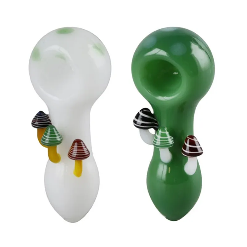 Ny stil Cool Pyrex Tjockt glas Färgrik handgjord torr ört tobak Rökning Bong Handpipe Oil Rigs Innovativ Design Mushroom DHL Gratis