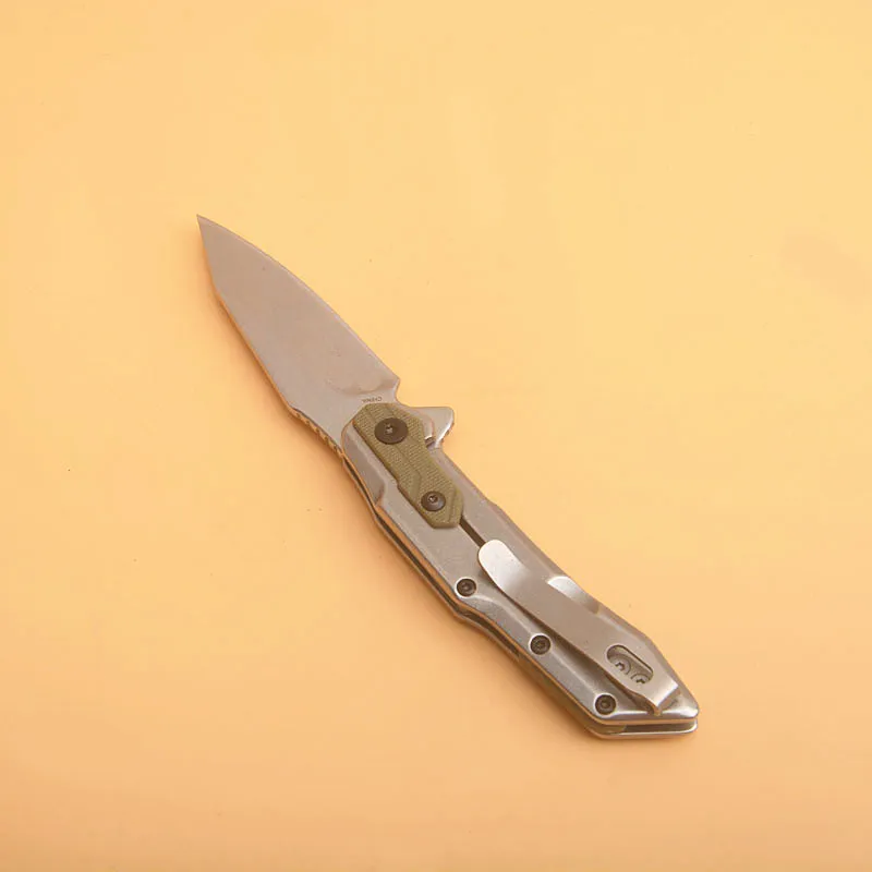 Oferta especial 1369 Flipper Cuchillo plegable 8Cr13Mov Stone Wash Blade Aviación Aluminio + G10 Mango Rodamiento de bolas EDC Cuchillos de bolsillo con caja al por menor