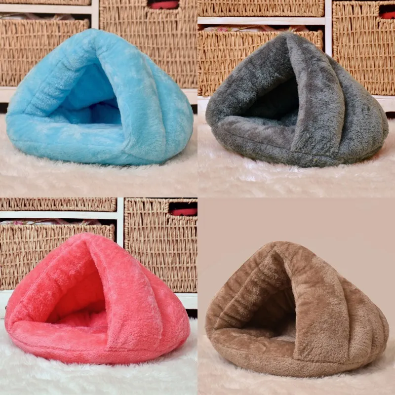 2019 Pet Dog Cat Triangle Bed House Warm Soft Mat Bedding Cave Basket Kennel Washable Nest Y200330 741 K2