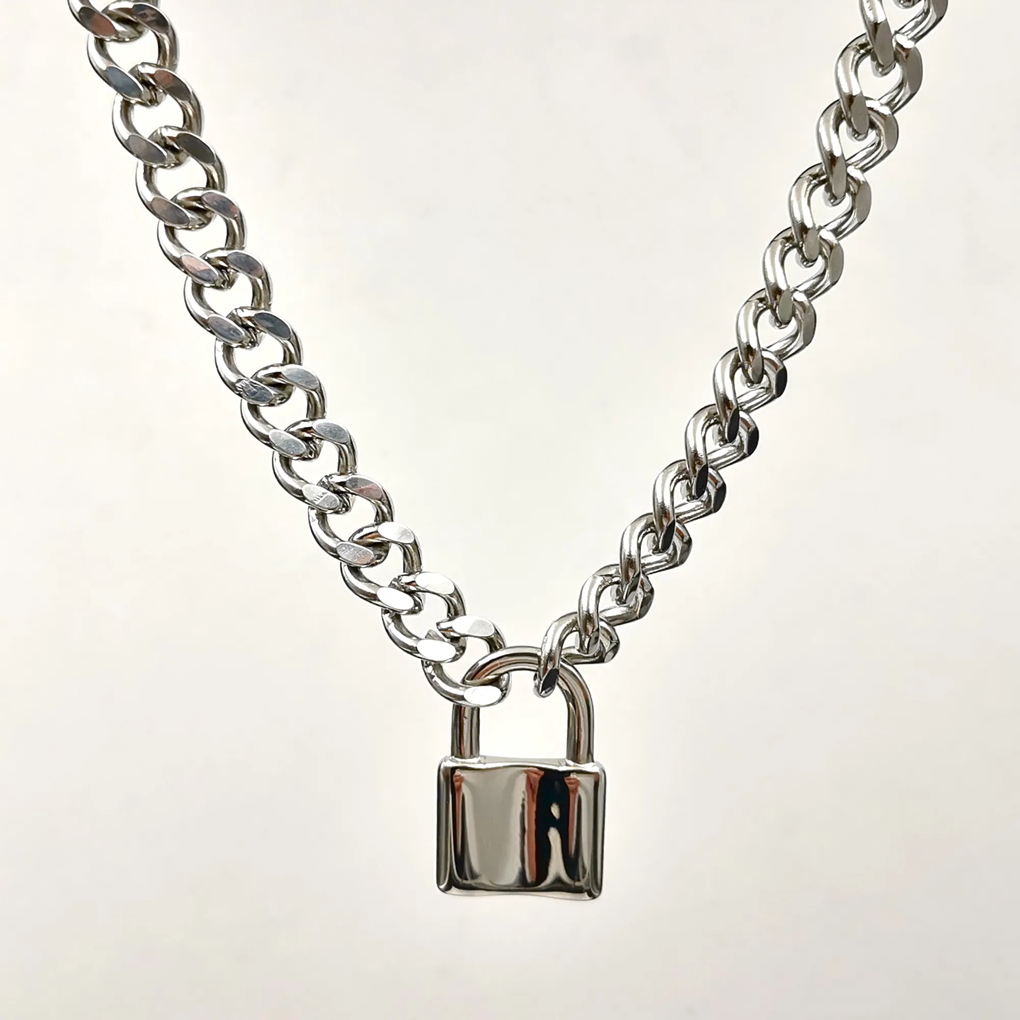 Mens discount lock necklace