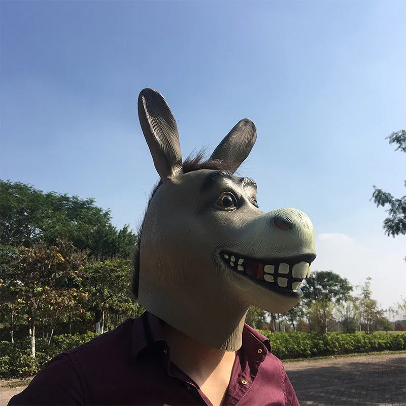 Masque De Cheval Réaliste, Masque D'animal, Masques Drole En Latex Pour Halloween Noël Carnaval Fêtes Et Farces Thème Fêtes Cosplay - Taille Unique