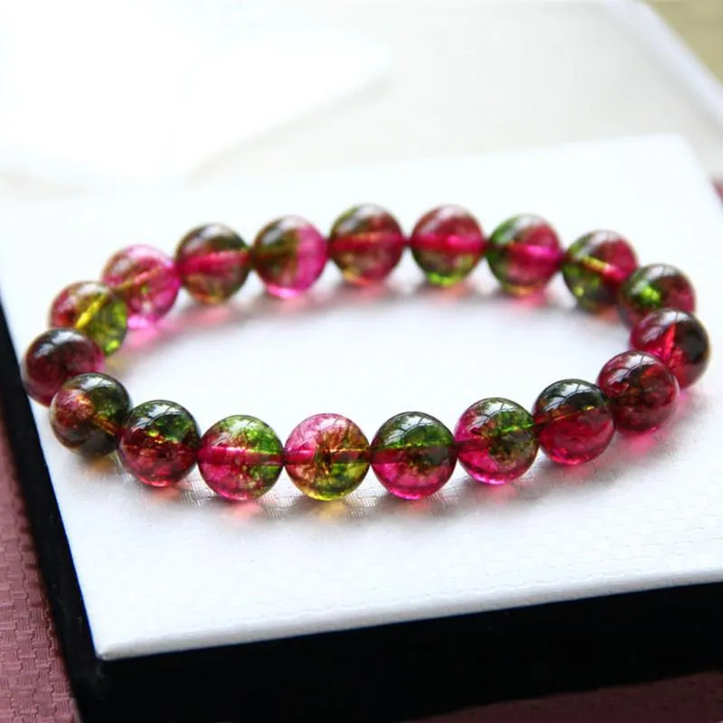 Perlé, brins femelle Yce espèce Ymitation Tourmaline pastèque bracelet couleur bonbon mode bijoux tout-match