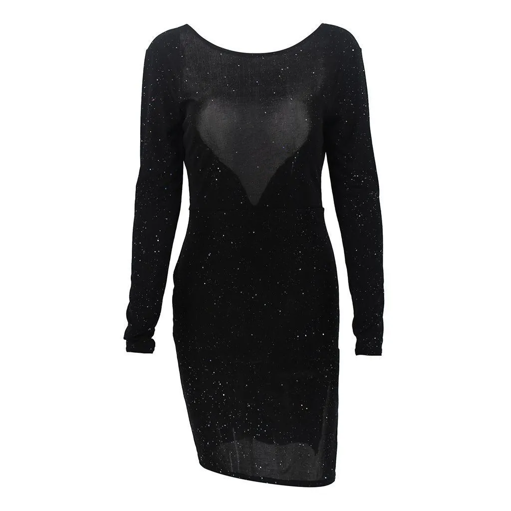 black 2 in 1 dress Flirt Fever Black 2 In 1 Belted Shirt Knitted Dress main image 0