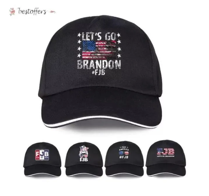 Let's Go Brandon Flag Sunglasses Baseball Cap Hat Solid Color Sport Sun Casquette Dames Snapback Hip Hop Casual Czapka Boys