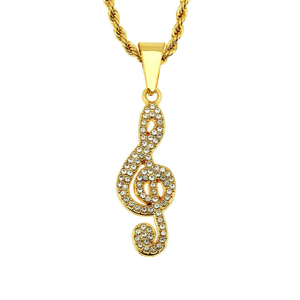 Pendentif Colliers Hip Hop Collier HiPhop Diamond Ton Pendentif Bijoux Cristal pour Mens Femmes Gold Argent Plated