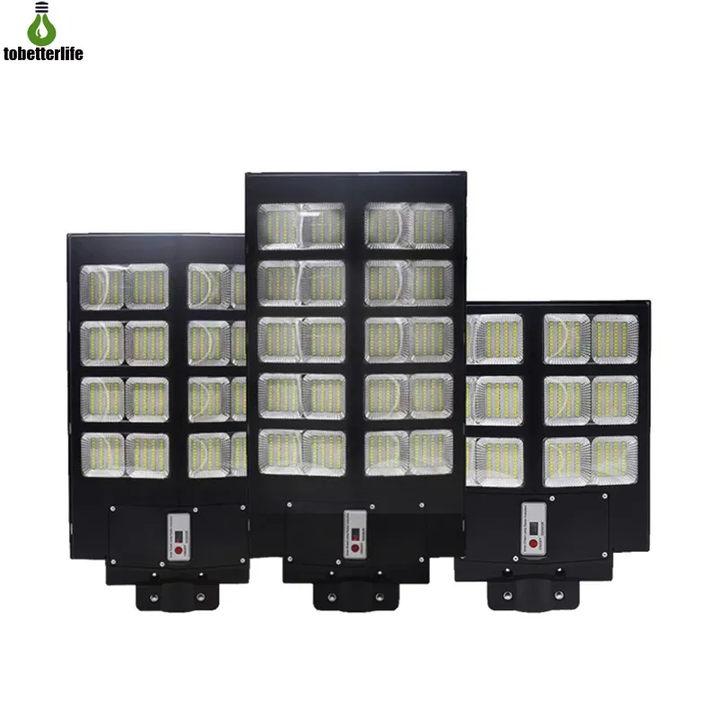 600W 800W 1000W Светодиодная солнечная лампа Wall Street Light Супер яркий датчик движения Открытый сад Безопасность с шестом