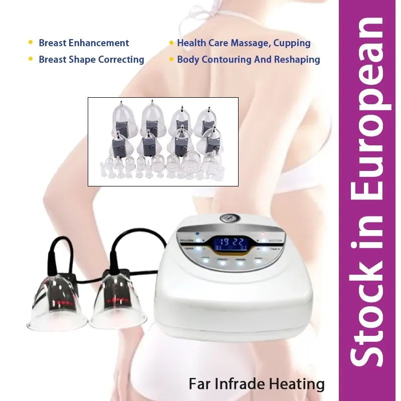 Elektronisk bröstförstärkare Massager Vakuumförstoringsanordning Förbättring Massage Kuppmaskin