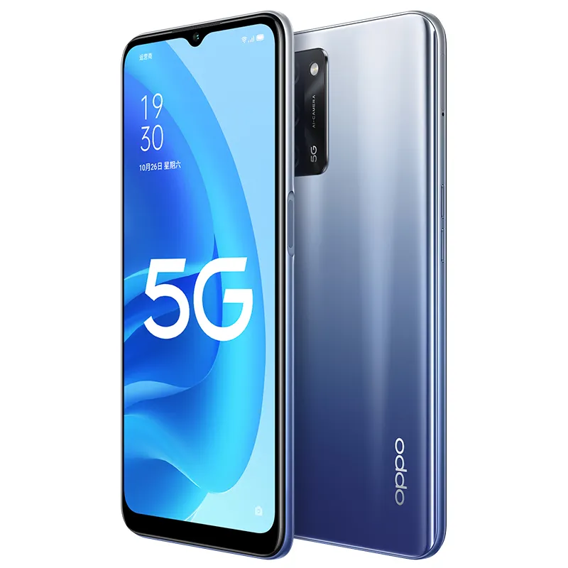 OPPO Original A55 5G Mobile 4GB 6GB 8GB RAM 128GB ROM MTK 700 Octa Core Android 6.5 "Helskärm 13MP 5000mAh Face ID Fingeravtryck Smart mobiltelefon 12