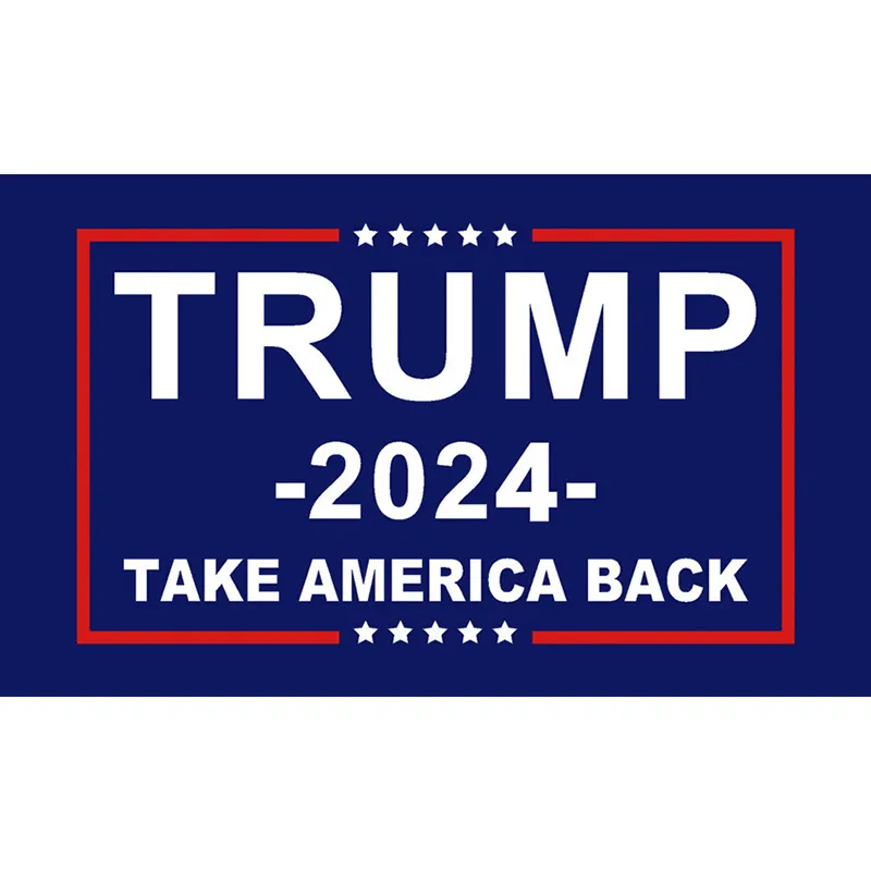 2024 Bandiera Trump Banner per le elezioni generali degli Stati Uniti 2 occhielli in rame Salva ancora l'America Bandiere Poliestere Decorazione per interni per esterni 90 * 150 cm / 59 * 35 pollici JY0593